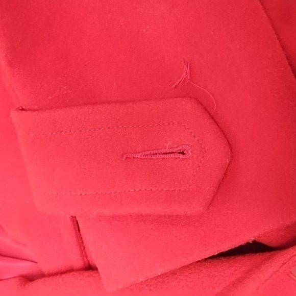 Evan Picone coat red and black 100 wool Size: 10 - Picture 6 of 7